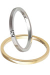 Wedding rings 14ct Gold and Whitegold With Diamonds by FaCaDoro