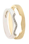 Wedding rings 14ct Gold and Whitegold With Diamonds by FaCaDoro