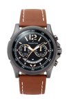 THORTON Ivar Dual Time Brown Leather Strap