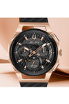 BULOVA Curv Chronograph Black Rubber Strap