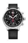 SWISS MILITARY by CHRONO Mens Chronograph Black Leather Strap