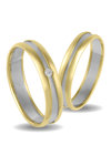 Wedding Rings in 9ct Yellow Gold and White Gold