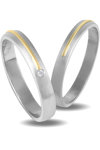 Wedding Rings in 9ct Yellow Gold and White Gold