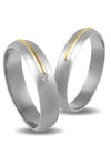 Wedding Rings in 9ct Yellow Gold and White Gold