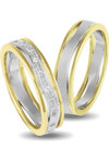 Wedding Rings in 9ct Yellow Gold and White Gold