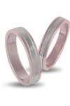 Wedding Rings in 9ct White Gold and Pink Gold