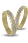 Wedding Rings in 9ct Yellow Gold and White Gold