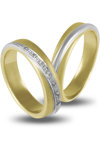 Wedding Rings in 9ct Yellow Gold and White Gold