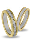 Wedding Rings in 9ct Yellow Gold and White Gold