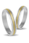 Wedding Rings in 9ct Yellow Gold and White Gold