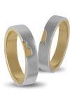 Wedding Rings in 9ct Yellow Gold and White Gold