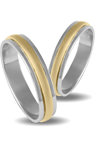 Wedding Rings in 9ct Yellow Gold and White Gold