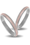 Wedding Rings in 9ct White Gold and Pink Gold