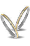 Wedding Rings in 9ct Yellow Gold and White Gold