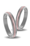 Wedding Rings in 9ct White Gold and Pink Gold