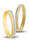 Wedding Rings in 9ct Yellow Gold and White Gold