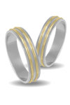 Wedding Rings in 9ct Yellow Gold and White Gold