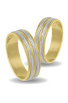 Wedding Rings in 9ct Yellow Gold and White Gold