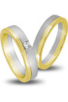 Wedding Rings in 14ct Yellow Gold and White Gold