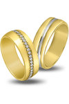 Wedding Rings in 14ct Yellow Gold and White Gold