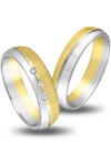 Wedding Rings in 14ct Yellow Gold and White Gold