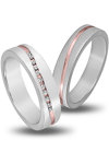 Wedding Rings in 14ct White Gold and Pink Gold