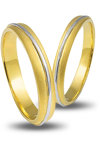 Wedding Rings in 14ct Yellow Gold and White Gold