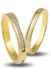 Wedding Rings in 14ct Yellow Gold and White Gold