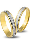 Wedding Rings in 14ct Yellow Gold and White Gold