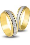 Wedding Rings in 14ct Yellow Gold and White Gold