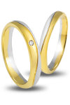 Wedding Rings in 14ct Yellow Gold and White Gold