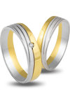 Wedding Rings in 14ct Yellow Gold and White Gold