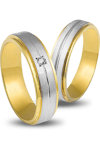 Wedding Rings in 14ct Yellow Gold and White Gold