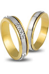 Wedding Rings in 14ct Yellow Gold and White Gold