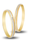 Wedding Rings in 9ct Yellow Gold and White Gold