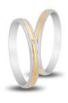 Wedding Rings in 9ct Yellow Gold and White Gold