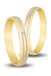 Wedding Rings in 9ct Yellow Gold and White Gold