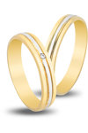 Wedding Rings in 9ct Yellow Gold and White Gold