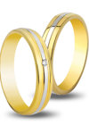 Wedding Rings in 9ct Yellow Gold and White Gold