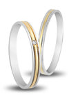 Wedding Rings in 9ct Yellow Gold and White Gold