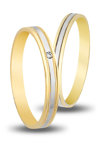 Wedding Rings in 9ct Yellow Gold and White Gold