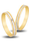 Wedding Rings in 9ct Yellow Gold and White Gold