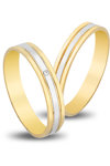 Wedding Rings in 9ct Yellow Gold and White Gold