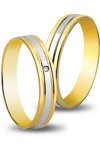 Wedding Rings in 9ct Yellow Gold and White Gold