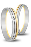 Wedding Rings in 14ct Yellow Gold and White Gold