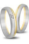 Wedding Rings in 14ct Yellow Gold and White Gold