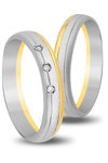 Wedding Rings in 14ct Yellow Gold and White Gold