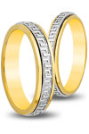 Wedding Rings in 14ct Yellow Gold and White Gold