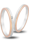 Wedding Rings in 14ct White Gold and Pink Gold