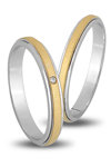 Wedding Rings in 14ct Yellow Gold and White Gold